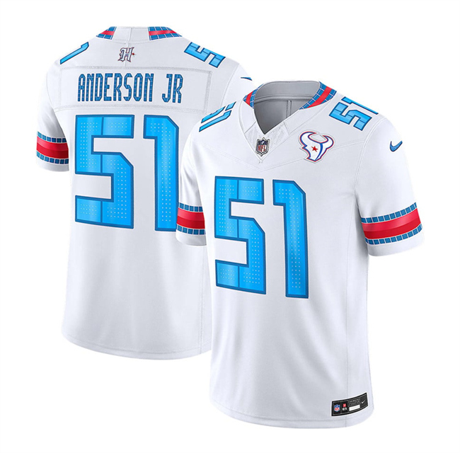 Youth White Houston Texans #51 Will Anderson Jr. 2026 F.U.S.E. 'HOUSTON/US' Rivalries Collection Limited Stitched Football Jersey